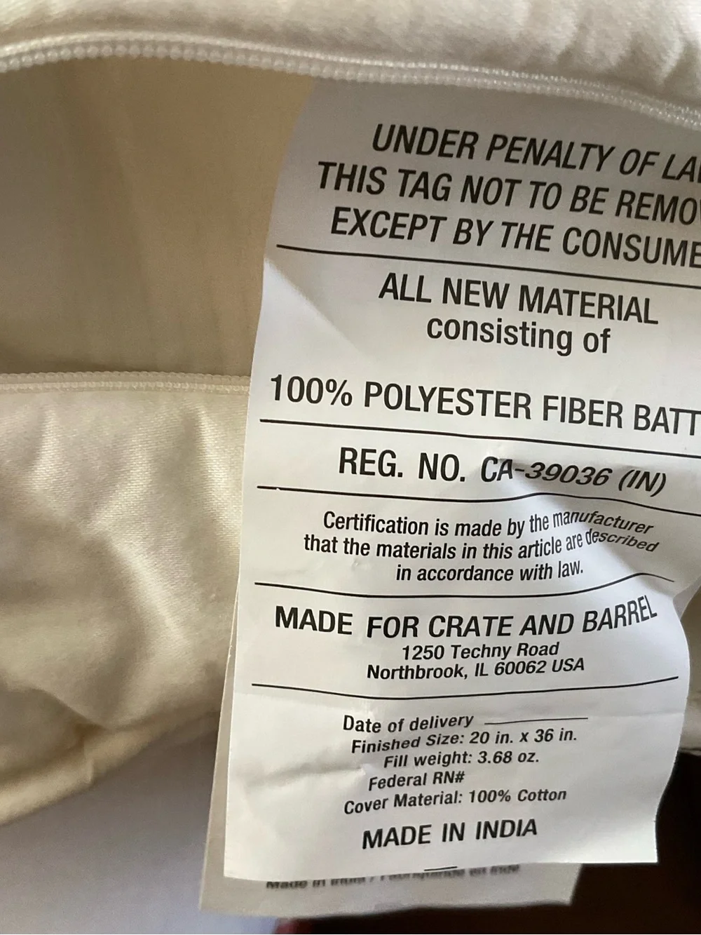 Crate & Barrel Palazzo Ivory Quilted King Set Of 2 Shams Only 20x26”